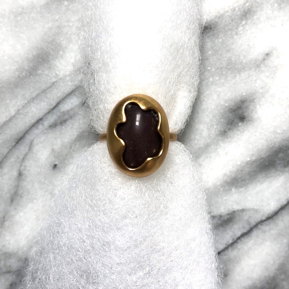 Brown and Gold “Amoeba” Ring - Madewell